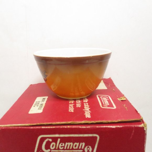 Vintage Pyrex #401, 1 1/2 Pint-750 ML Old Orchard Brown Nesting Mixing Bowl - Picture 4 of 6